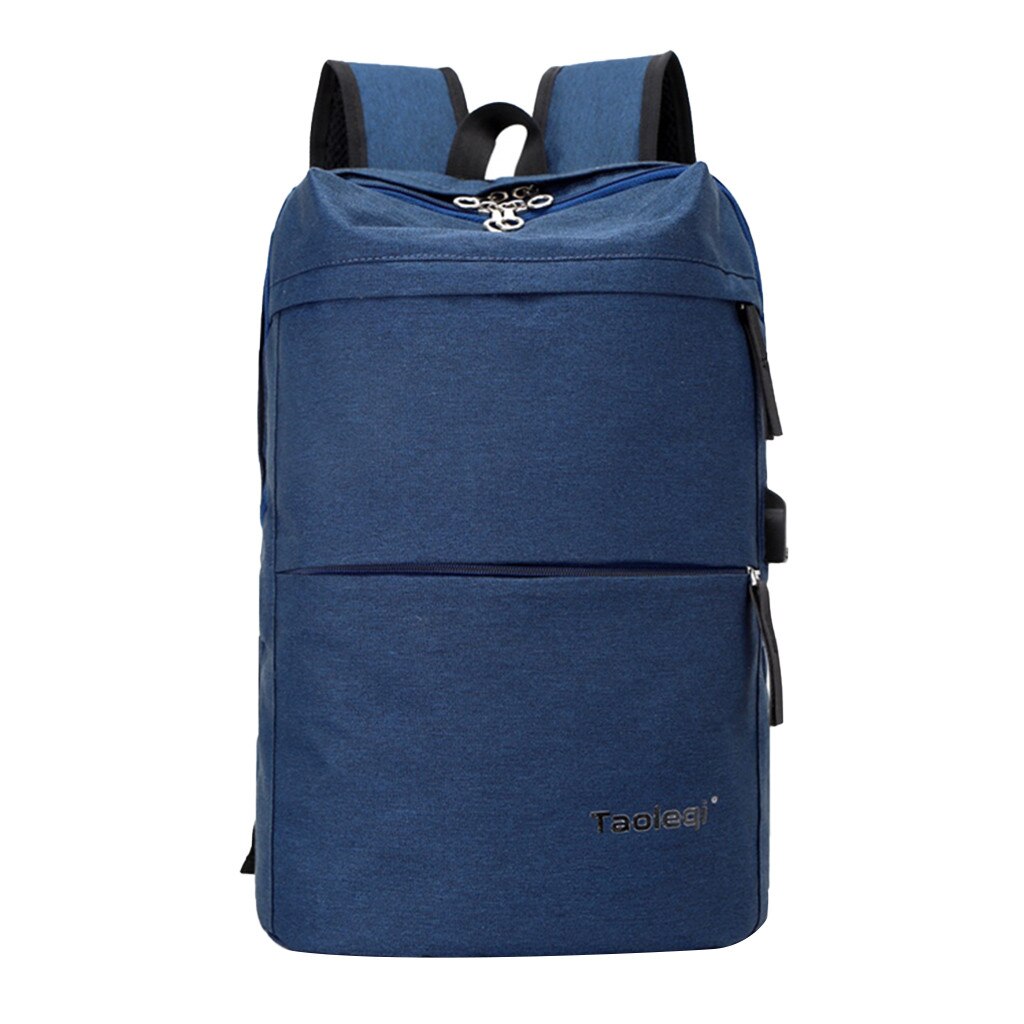 Laptop Rugzak Mannen Kantoor Werk Mannen Rugzak Zakelijke Tas Unisex Zwarte Rugzakken Met USB Charger Travel Back Pack Mochila # l10: Blauw