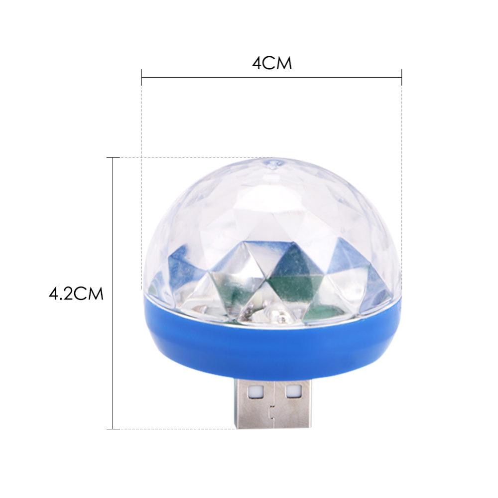 Mini USB Bunte LED Disko Lichter Tragbare Kristall Magie Ball Bühne Lampe mit Adapter für Android Telefon Partei Licht