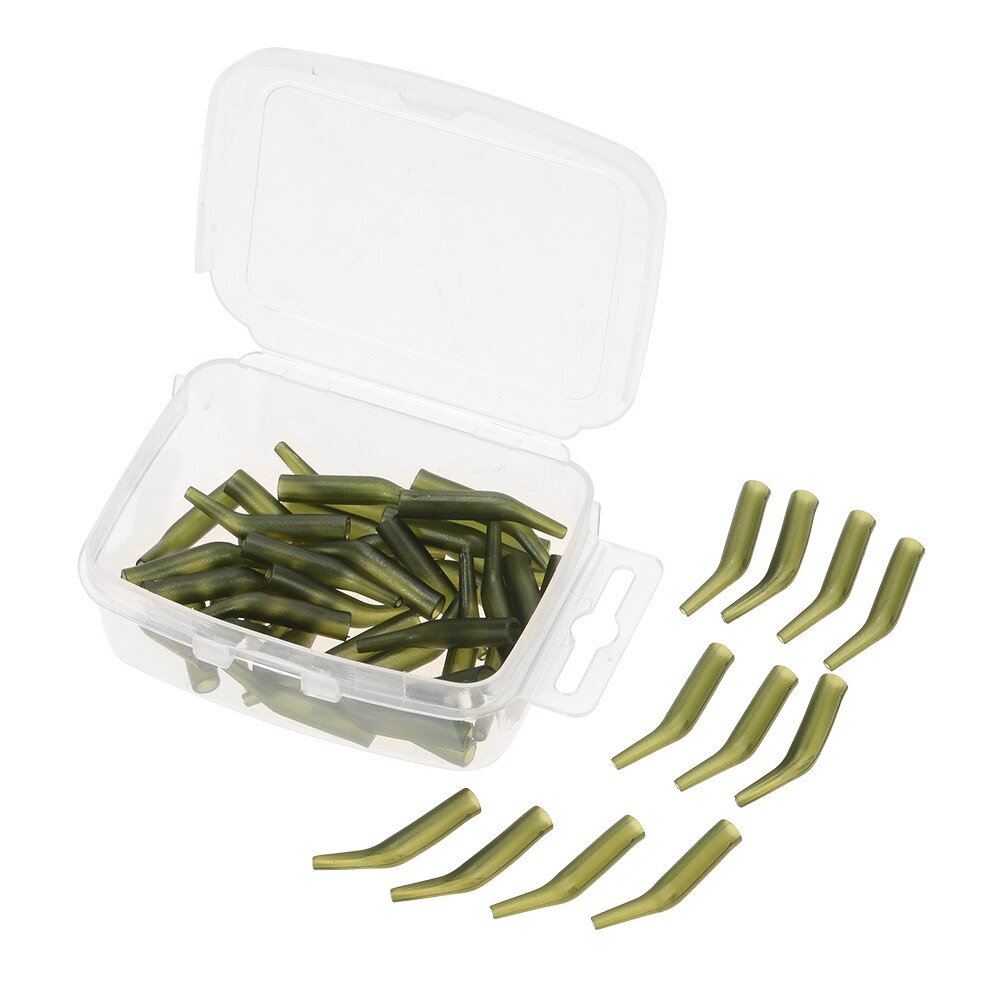Manchon d&#39;hameçon pour pêche à la carpe,aligneur de ligne, souple, anti-enchevêtrement, pour hair rig, 50 pièces,: size L