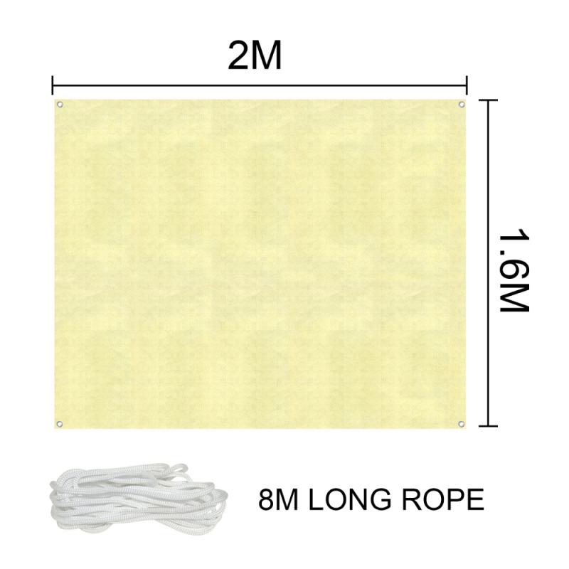Plant Shade Net Strong Sun Protection Rainproof Effect Waterproof Shade Sails Multipurpose Durable Sun Shelter For Garden Nets: 2X1.6m