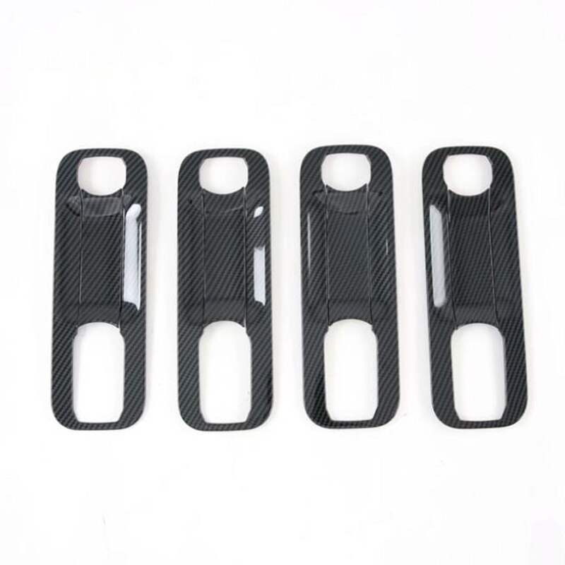 Koolstofvezel auto deurkom handvat beschermers afdekking trim frame sticker decoratieve accessoires voor ford  f150
