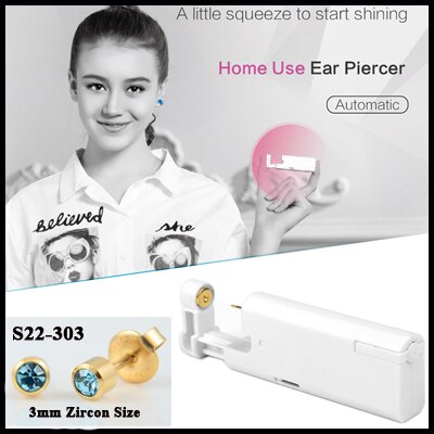 2 pièces oreille clou pistolet jetable aseptique ménage oreille Piercing pistolet Portable oreille Piercing pistolet groupe stérilisé oreille Piercing unité: S22-303