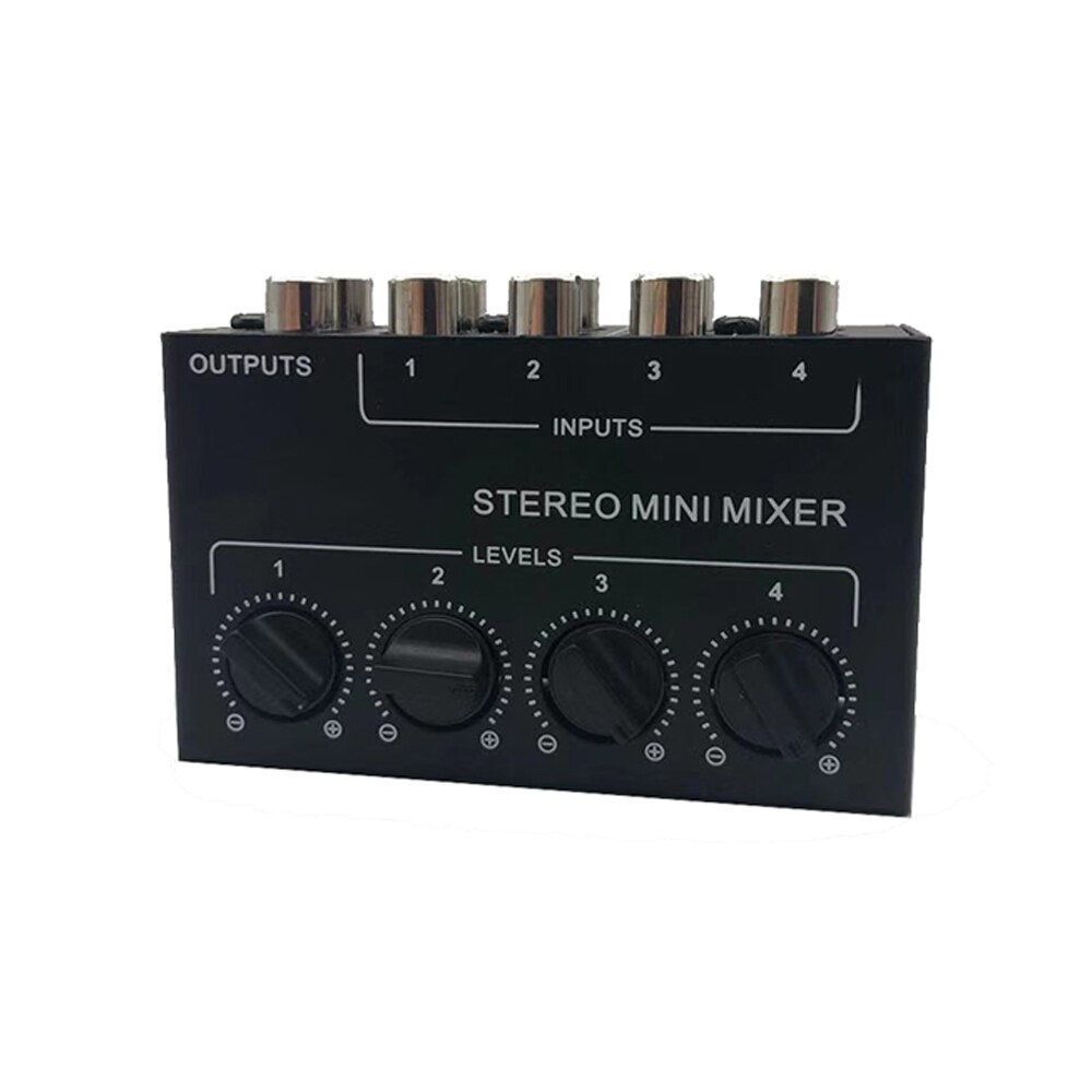 CX400 Mini Stereo Audio Mixer 4-Channel RCA Iputs Separate Volume Controls Portable Mixer Stereo Dispenser for Live and Studio: Default Title