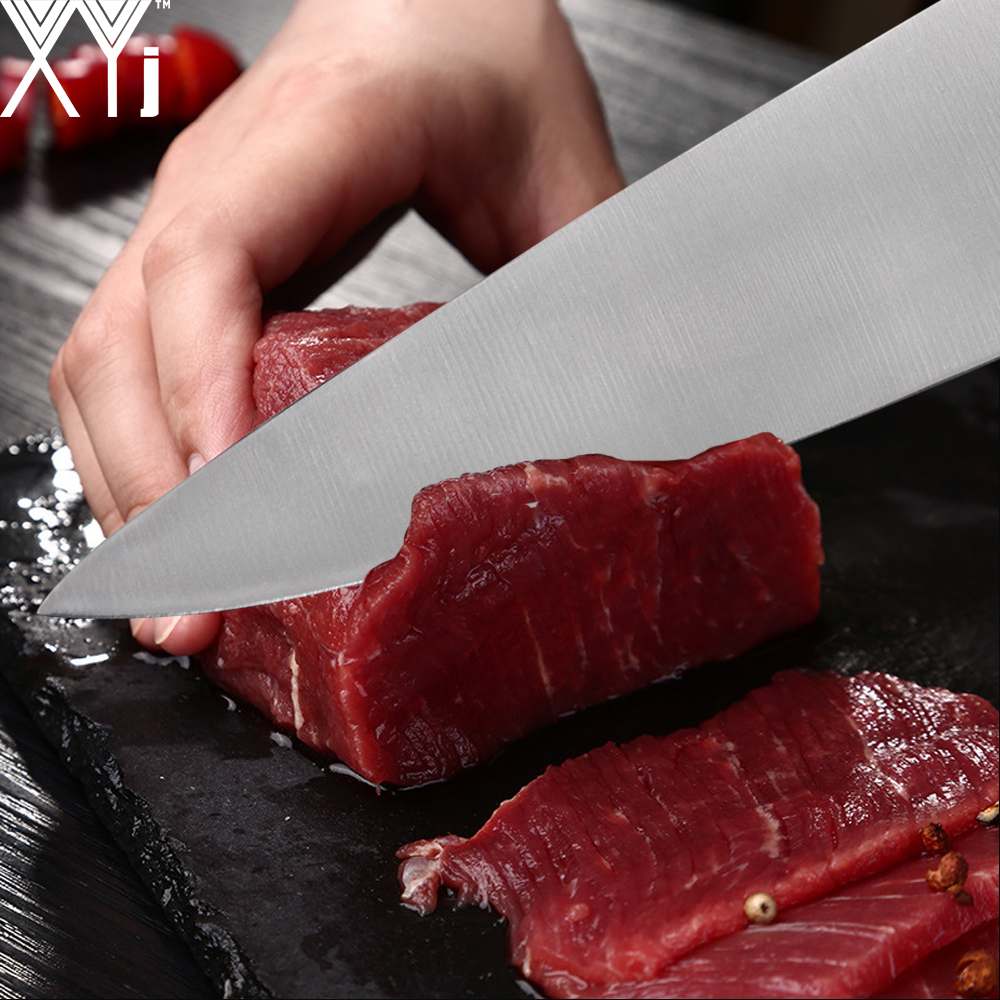 XYj Rvs Koken Mes Hoge Carbon Blade Rvs Handvat Chef Brood Snijden Santoku Utility Paring Messen