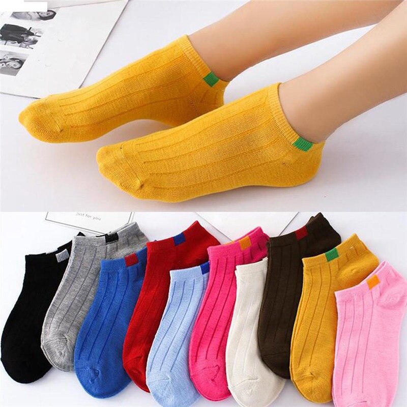 Ein Paar Frauen Männer Atmungs Kutteln Sport Kurze Socken Einfarbig Baumwolle Socken Unsichtbare Nicht-Unterhose Stiefel socke