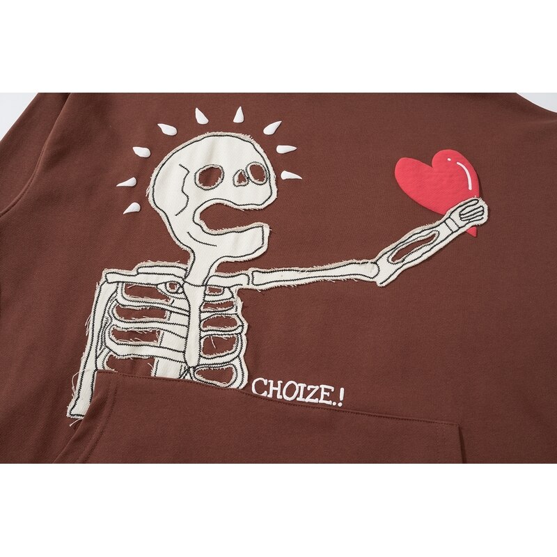 Pull gothique à capuche en coton pour homme et femme, pull style streetwear européen et américain, rétro, à la , automne