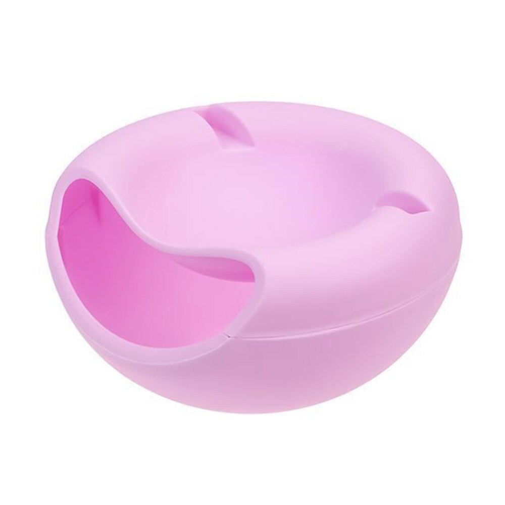 Bol de plástico de doble capa con 3 estilos para aperitivos perezosos bandeja de melón para sala de estar recipiente con semillas recipiente para fruta soporte para teléfono móvil: 02