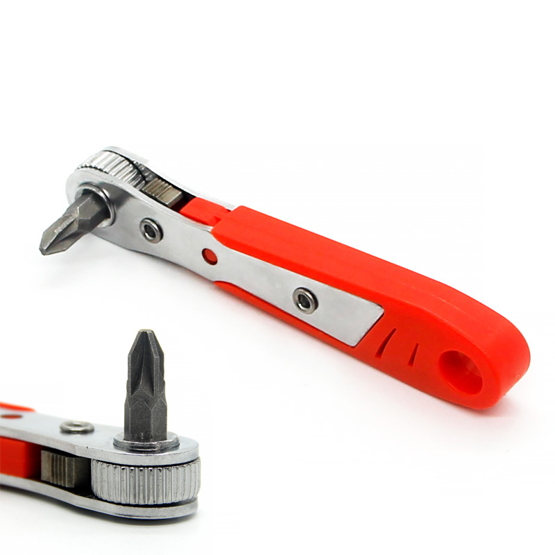 1PC Mini Ratchet Wrench Hexagon Torx Bidirectional Control for Single/Double Head Screwdriver Drill Bits Tool 1/4"(6.35mm)