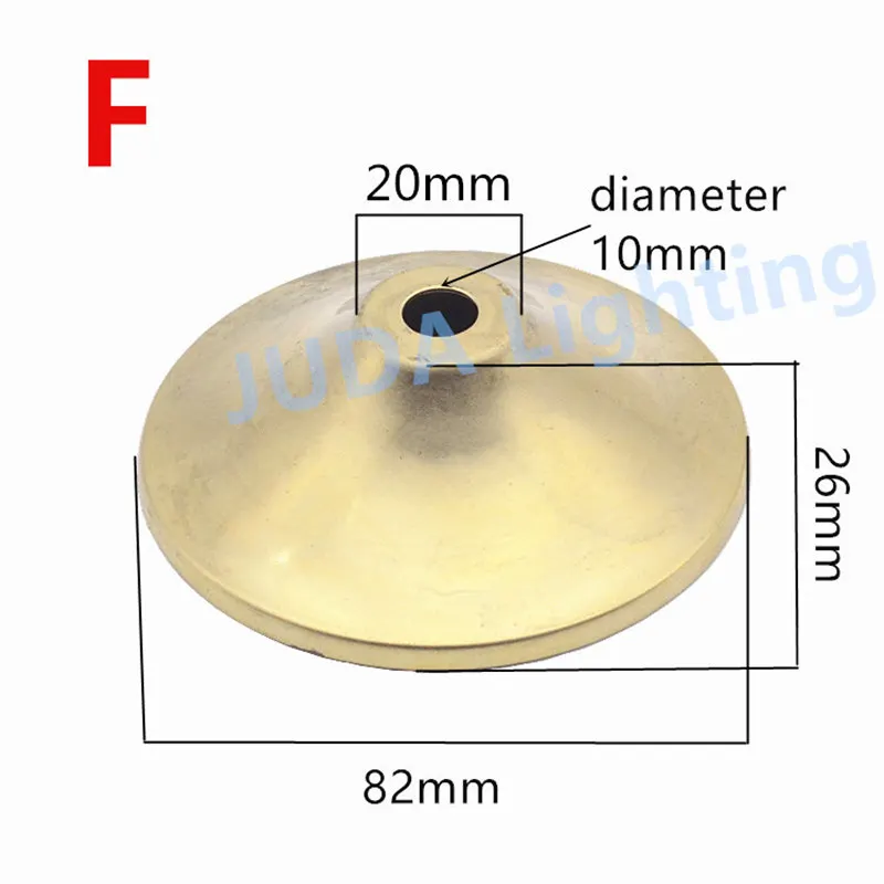 Tappo di copertura in metallo di rame tappo decorativo per tubo lampada in ottone M10 foro luce accessori per la decorazione del corpo per lampadario luci in ceramica a portato: Grigio