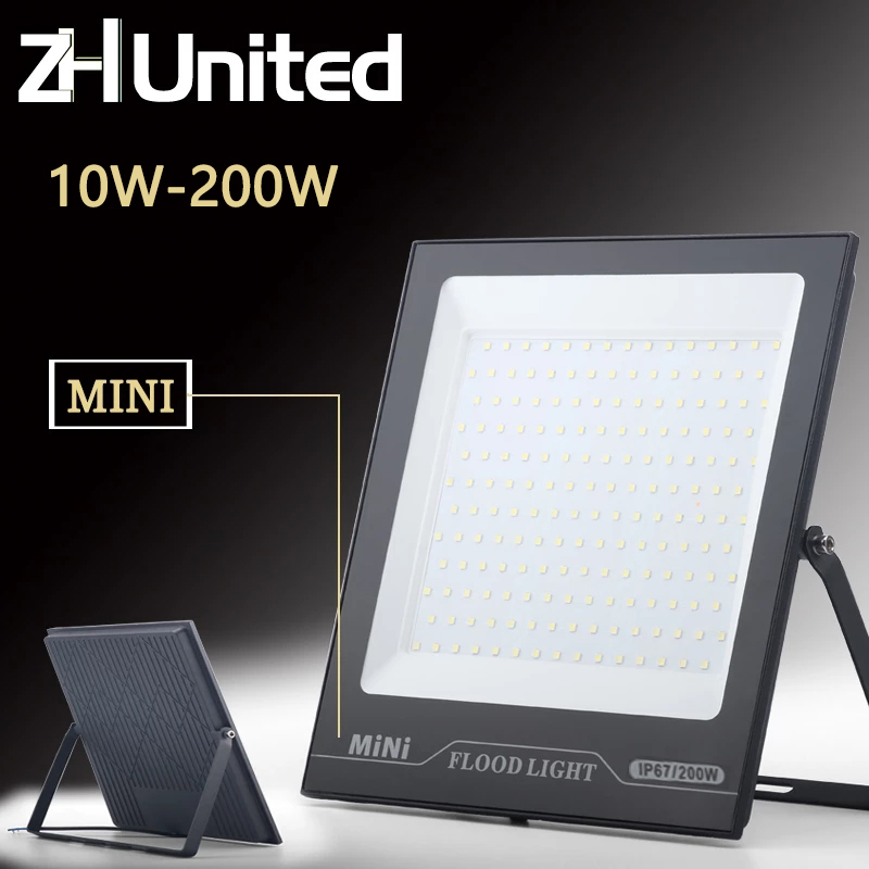 MiNi Spot light 200W 220v Flood Light LED Tempered glass Waterproof IP67 Thinnest Flood Lamp For Square 10W 20W 30W 50W 100W