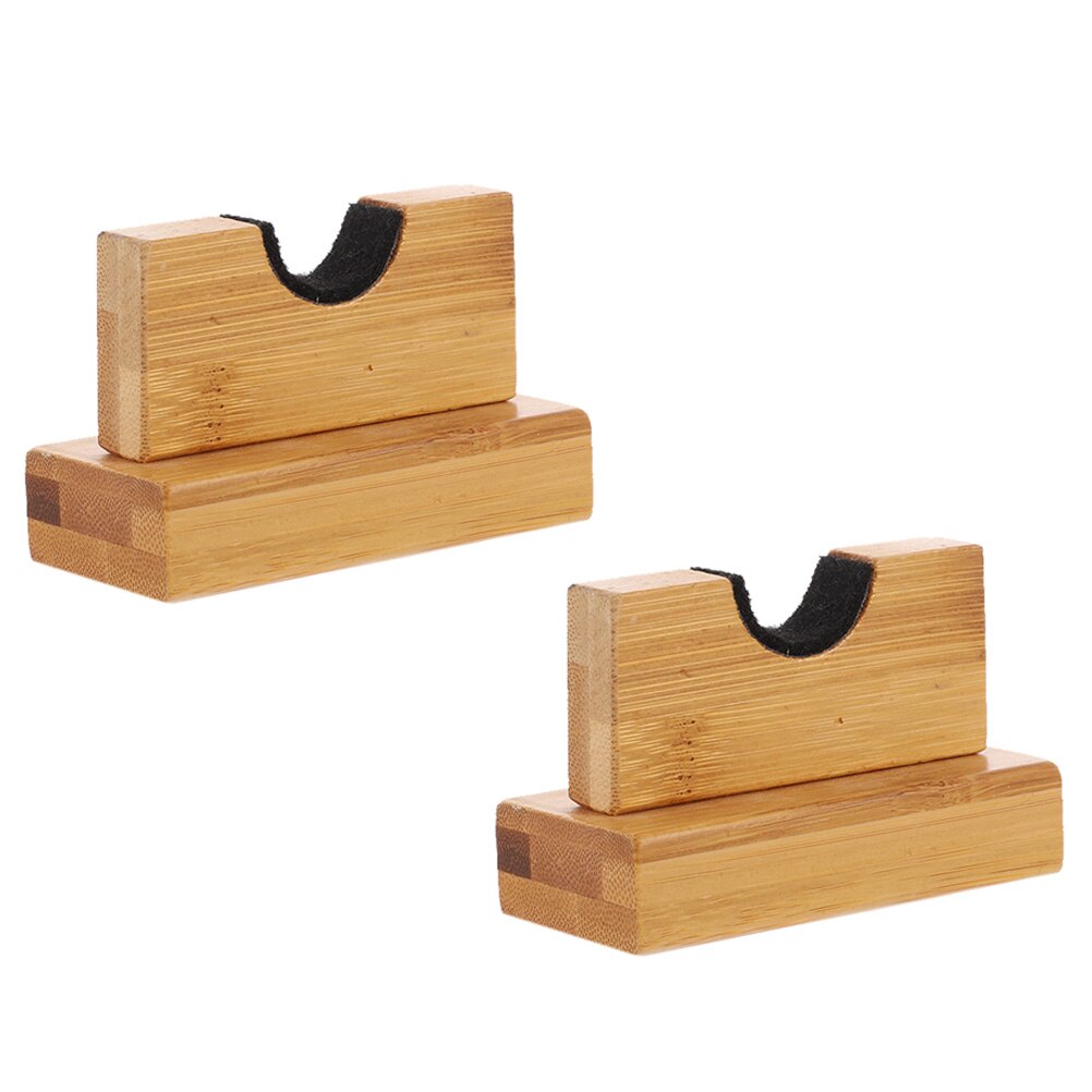 1 Pair of Bamboo Bat Racks Desktop Bat Holders Displaying Bat Stands Storage Stands