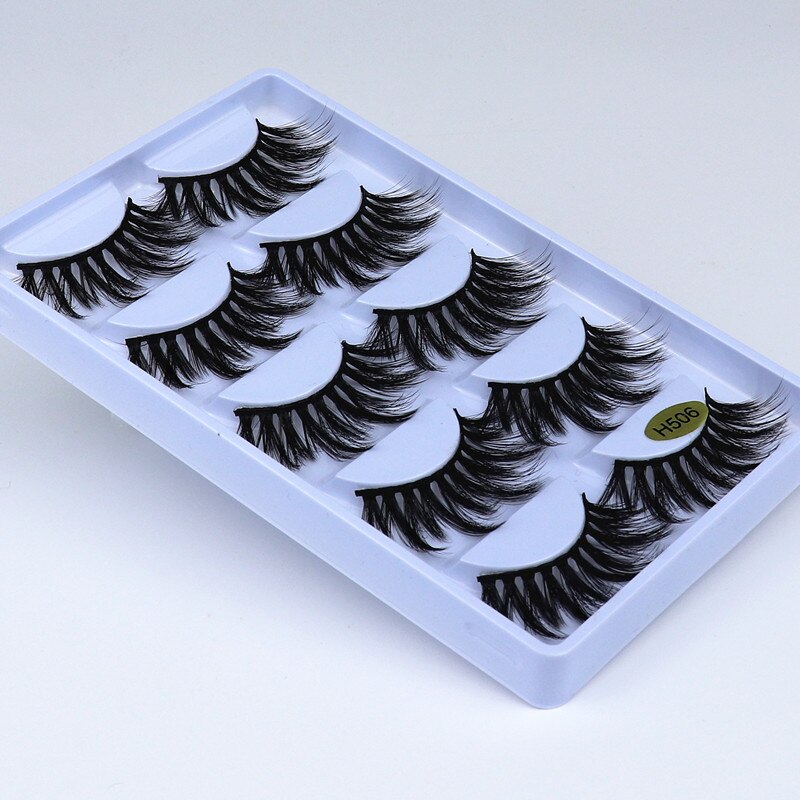 MIOFIA 3D ciglia finte in visone 20mm ciglia finte naturali 5 paia faux cils pack ciglia trucco estensione ciglia in seta maquiagem