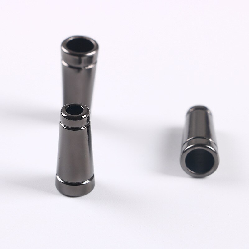 20mm trattformad lång lås sladd stopp rep ändar lock dragsko växlar klämma kläder kläder skosnöre tillbehör: Pistolmetall