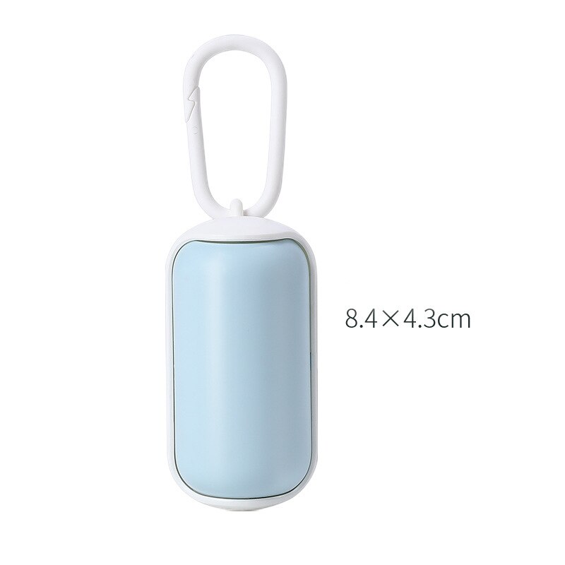 Pet Portable Dog Walking Garbage Box Dog Toilet Picker Dispenser Cleaning Bag Portable Dog Garbage Bag Cleaning Supplies: Blue white