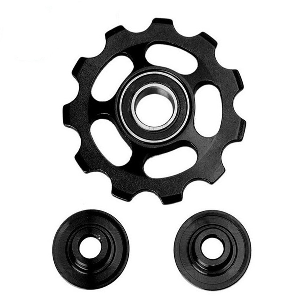 11 T Aluminium Mtb Fiets Achterderailleur Pulley Jockey Racefiets Gids Roller Spanner Deel Fietsen Accessoire: Black