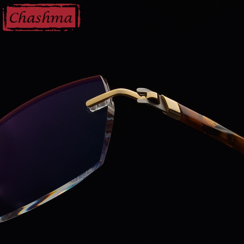 Gouden brilmonturen voor mannen, oculos de grau masculino armacao, randloos, bijziendheid, bril op sterkte, brillenmonturen, brillen