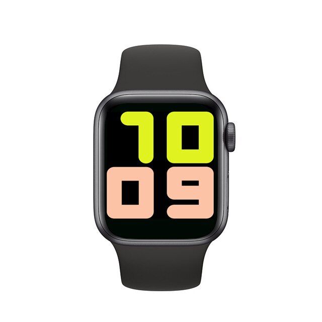IWO-reloj inteligente IWO 8 serie 5, con llamadas, Bluetooth, control del ritmo cardíaco y de la presión sanguínea, 44mm, para IOS y Android: Black