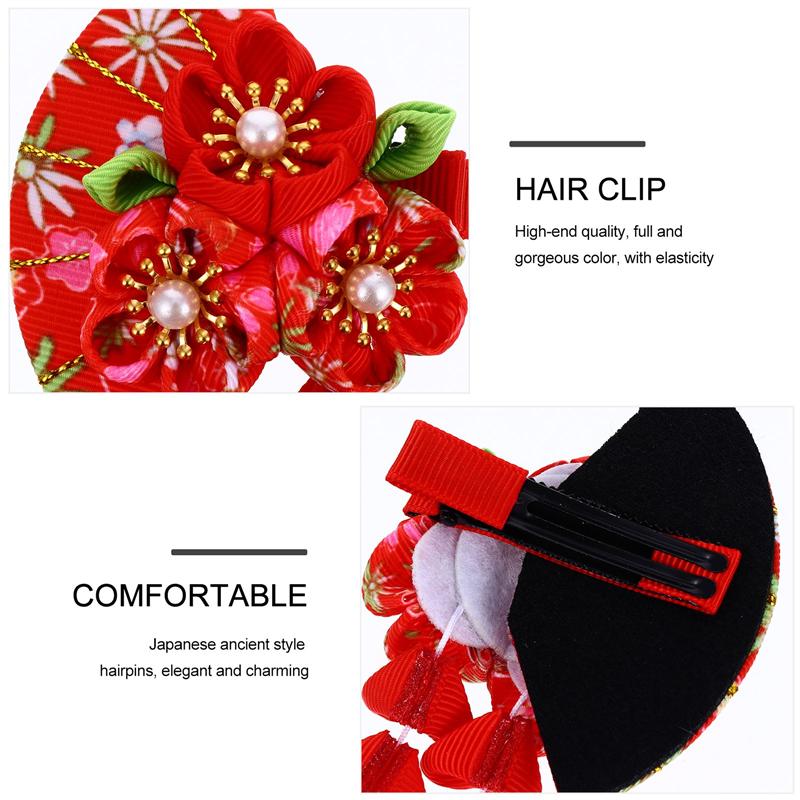 Style japonais gland cloche coiffure pince à cheveux ventilateur forme pince à cheveux décoration de cheveux Style japonais ventilateur forme accessoire de cheveux