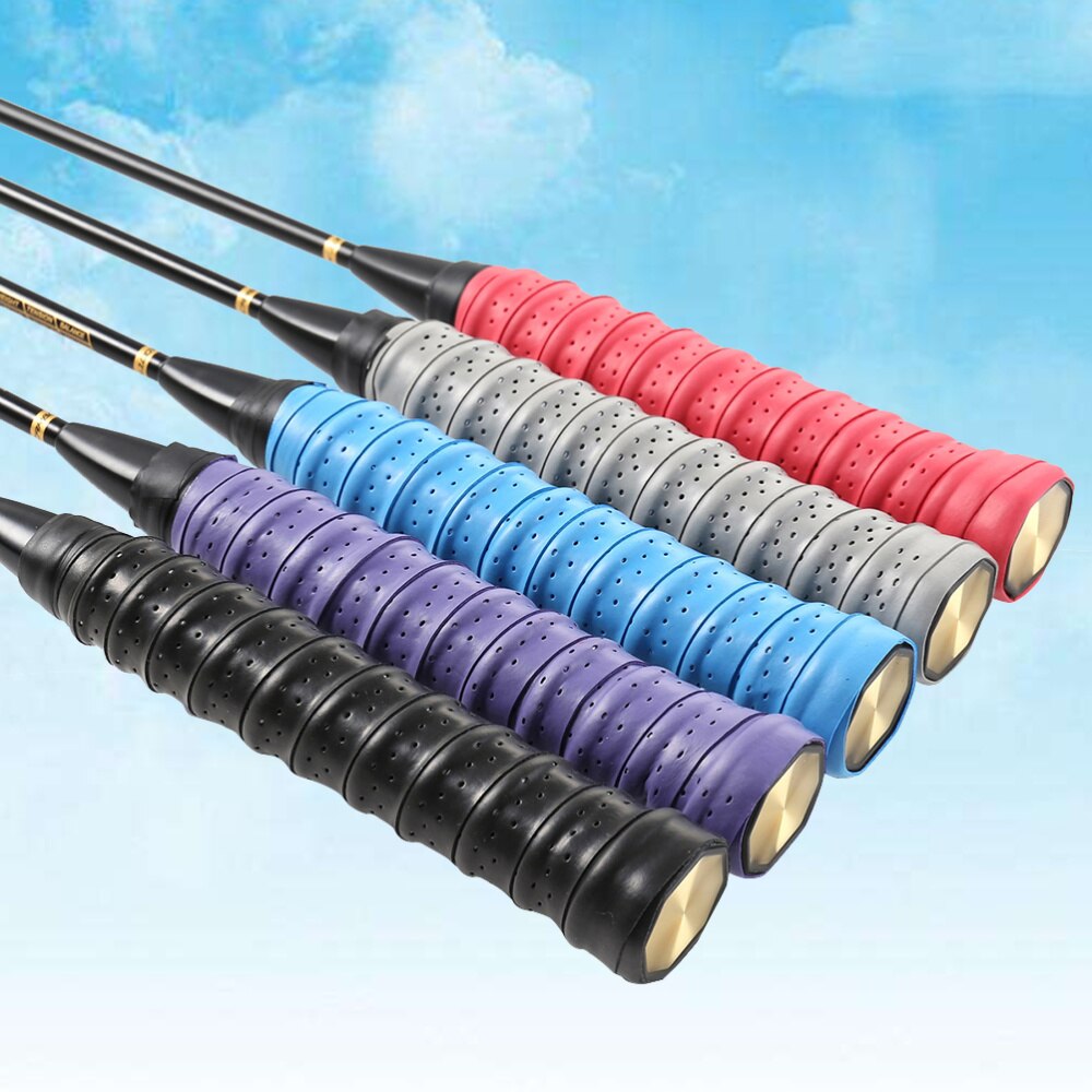 10 stücke Tennis Badminton Schläger Griff Band Anti Schläger Griff wickeln über Band für Sport Angelrute springen Seil (gelegentliche farbe)