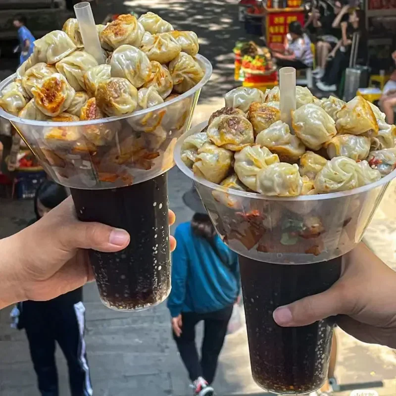 Jednorazowy kubek robić palenia Kubek robić jedzenia Cola Zagęszczający plastikowy kubek robić gorących garnków Zimne napoje Owoce Uchwyt na kubek Miska Kubki na warzywa