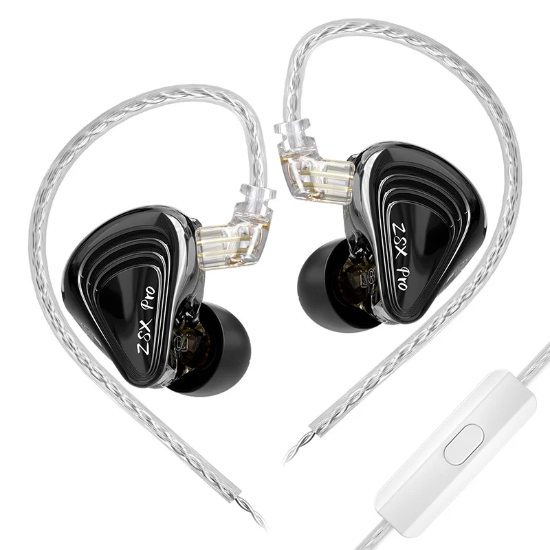 KZ ZSX Profi 5BA 1DD hybrid Antrieb Einheit Kopfhörer 10mm dynamisch Antrieb IEMs HIFI Sport Spiel Ohrhörer Musik Kopfhörer ZSXPRO ZAX ZAS ZAR: Weiß
