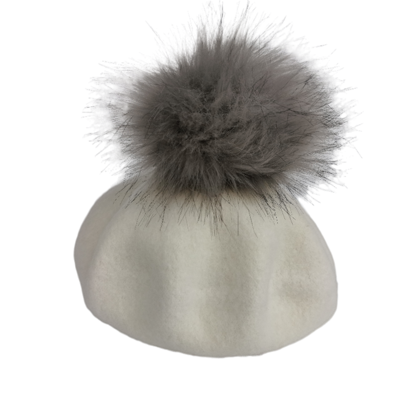 Sombreros para bebé niña, boinas de lana pura 70%, sombrero de pintor francés, Boina de pintor, boina cálida, accesorios de fotografía: white 1
