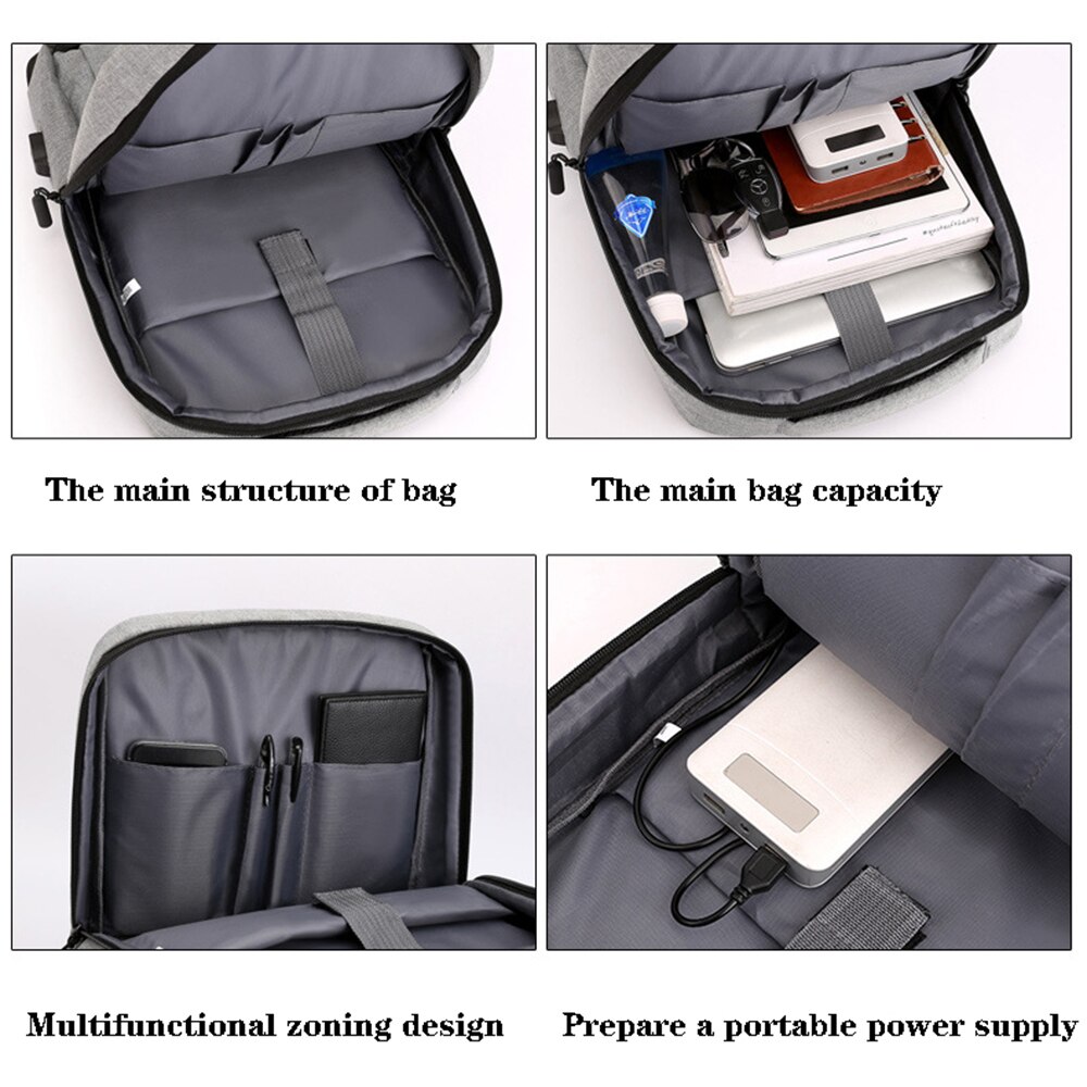 SUUTOOP Men Nylon Laptop Backpack USB Charging Travel Teenagers Schoolbag School Bag Sports Notebook Pack For Male Female Women