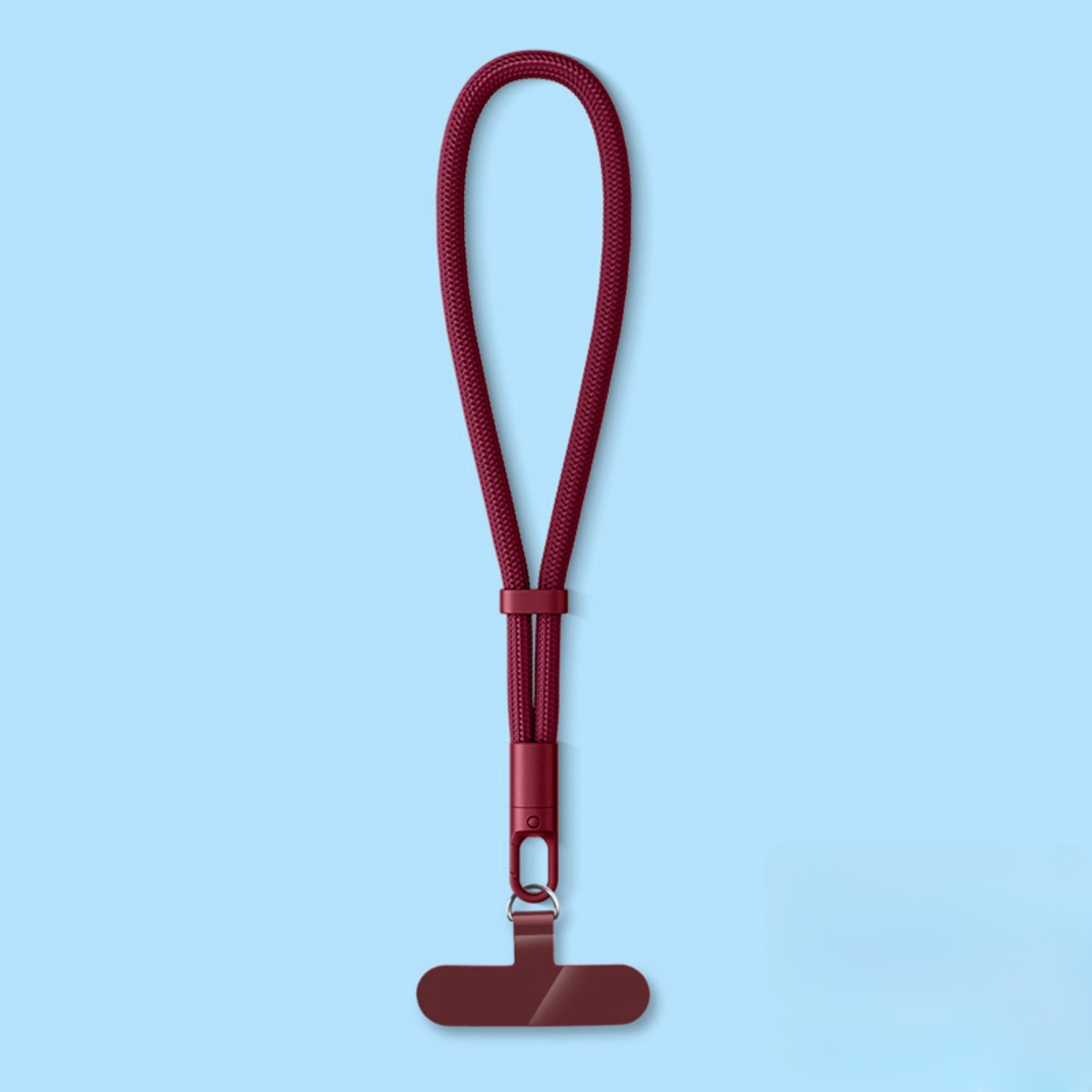 Universal Adjustable Mobile Phone Lanyard Short Wrist Strap with Self-locking Anti Durable Polyester Phone Strap: Red / Pink
