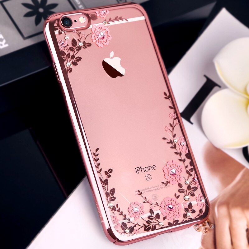 Kingxbar Bling Diamanten Kristall Fall Abdeckung Für iPhone 7 Plus 8 Plus Luxus Strass Frauen Hard Shell Klar Stoßfest