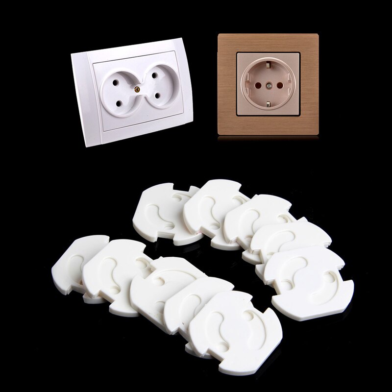 10Pcs Mains Plug Socket Cover Baby Proof Child Safety Plug Guard Protector safe