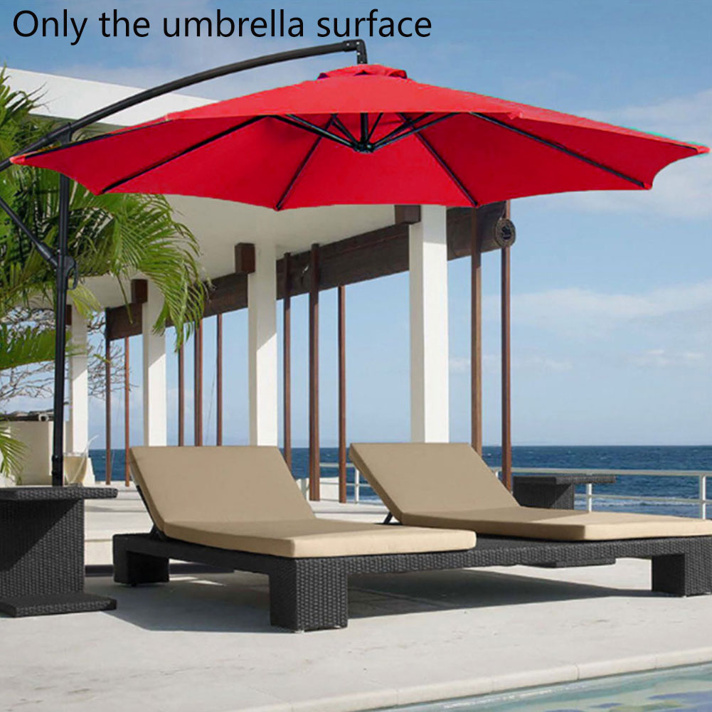 Skygge til terrasse let at installere have polyester holdbar baghave parasol baldakin parasol udendørs anti uv erstatningsbetræk