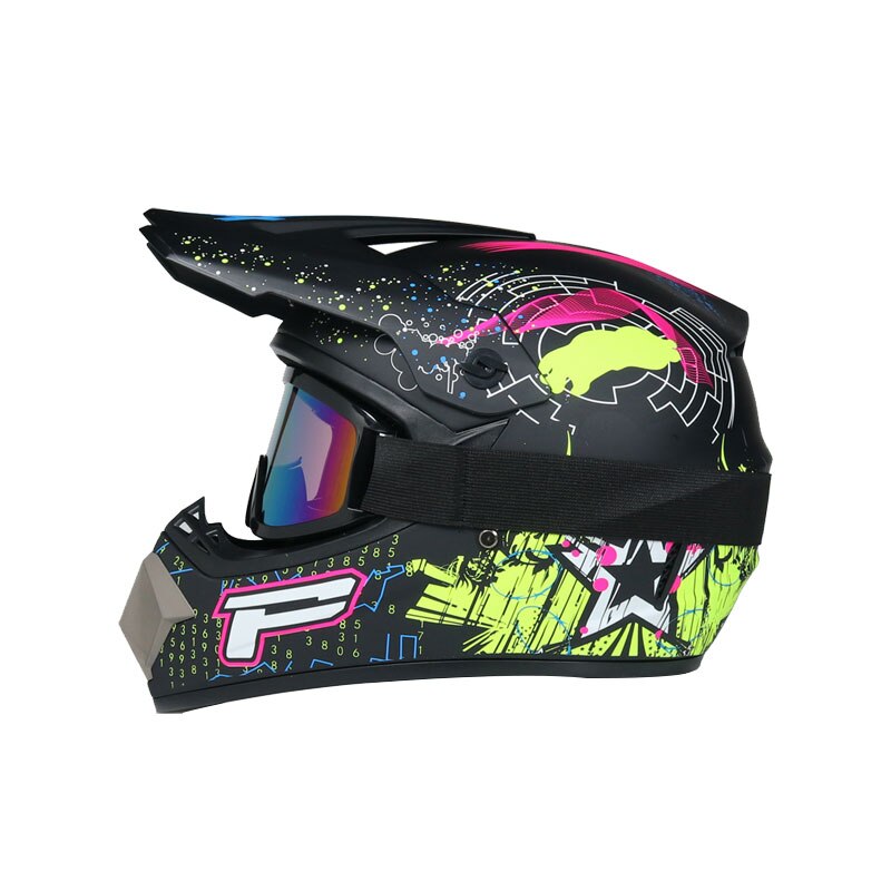Erwachsene motorrad motocross Off Road Helm ATV Dirt bike Downhill MTB DH racing helm kreuz Helm capacetes: black / S