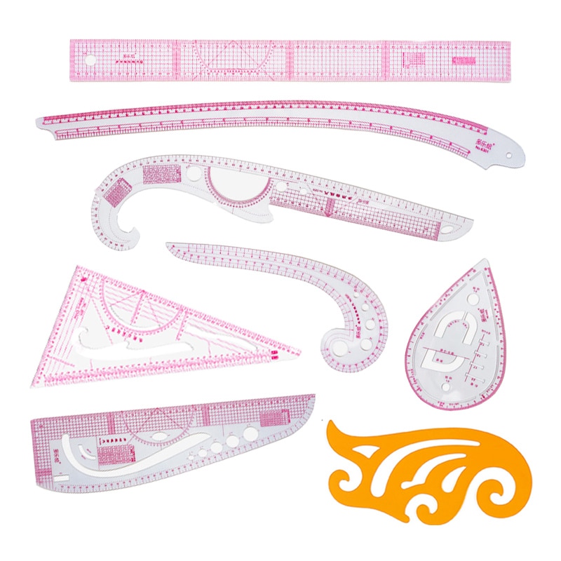 4/13 Pcs French Curve Metric Grading Ruler Measure Dressmaking Tailor Drawing Template Craft Tool Plastic Sewing Supplies