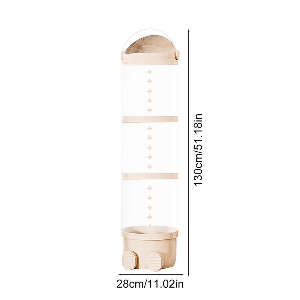 Vertical Toy Storage Tube Kids Plush Doll Clear Storage Tube Stuffed Animal Doll Storage Holder Standing Stackable Soft Toy: WHITE