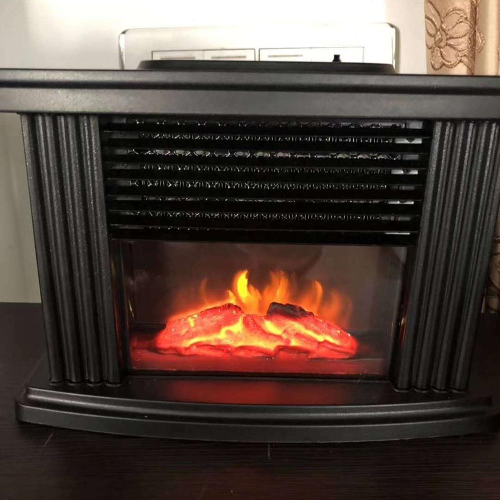 1000W EU Plug Fireplace Remote Control Heater Realistic Flame Heating Auto Power-off Fireplace Classic Mantelpiece Winter Warm