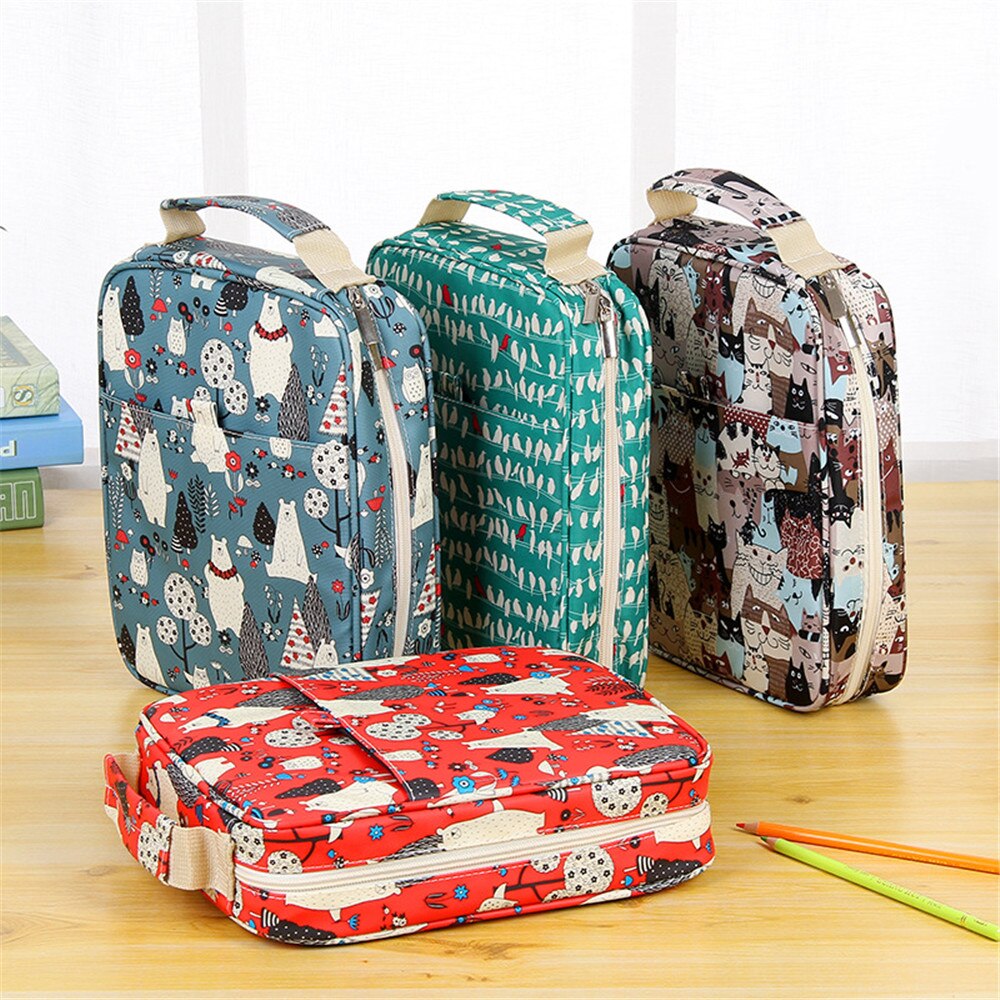150 Holes Pencil Case School Pencilcase for Girls Boys Penal Cute Cat Pen Box Big Cartridge Stationery Bag Large Pouch Supplies