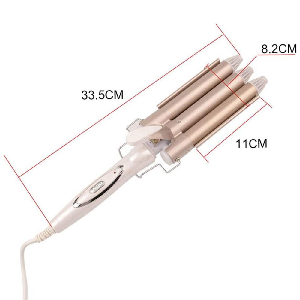 3 Barrel Curling Iron Wand Ceramic Tourmaline Triple Barrels Crimper Hair Iron,Hair Waving Styling Tools 2MM Hair Curlers