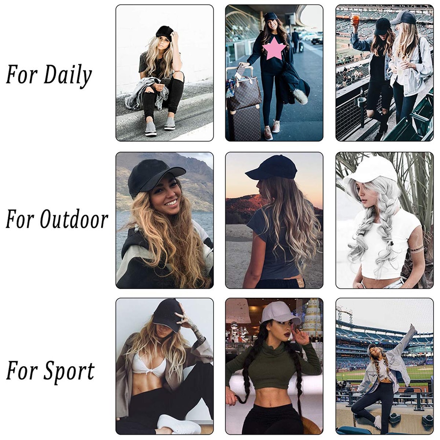 Tomo Korte Baseball Cap Haar Pruik Synthetische Natuurlijke Wave Hair Extensions Pruik Met Hoeden Verstelbare Voor Vrouwen Blonde Kleur