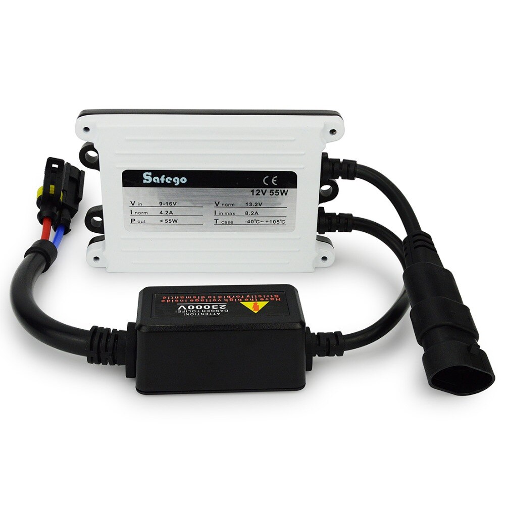 Safego AC 12v H4-3 bi xenon HID H4 6000K 55W kit bixenon 55W HID H13 9004 9007 4300K 5000K 8000K Hi Lo bi xenon 55W H4