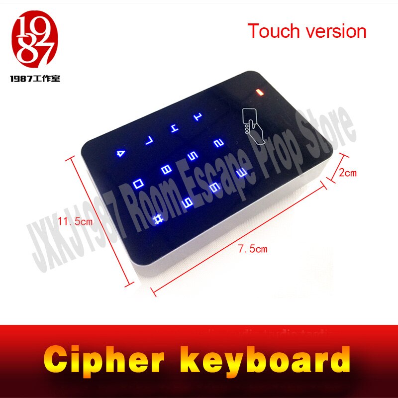Takagism game prop, Real life room escape props jxkj-1987 cipher keyboard enter right password on the keyboard to open door: touch panel version