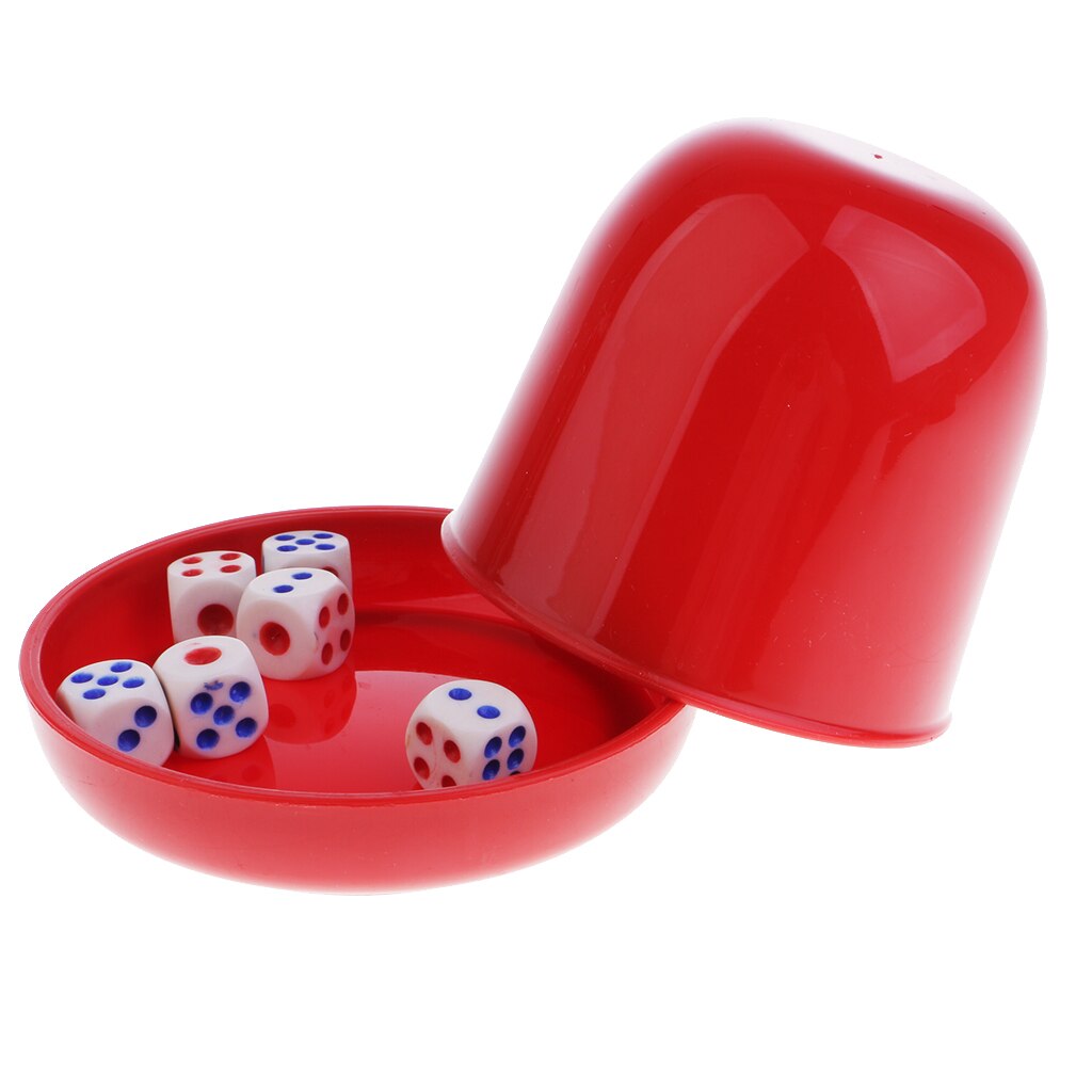Gobelet à dés en plastique et 6 dés pour jeu de Casino, fournitures d&#39;outils de devinette