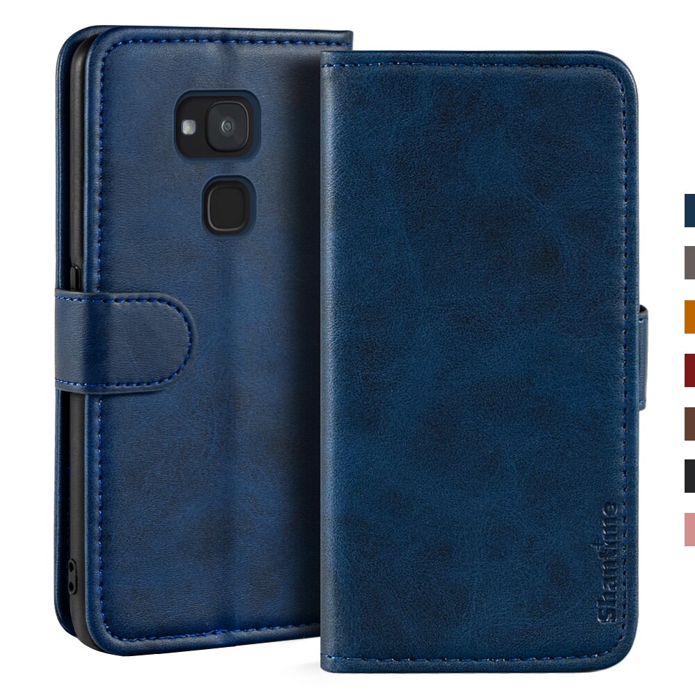 Funda magnética de cuero para BQ Aquaris V, funda de teléfono BQ Aquaris V, con soporte: For BQ Aquaris VS / Blue
