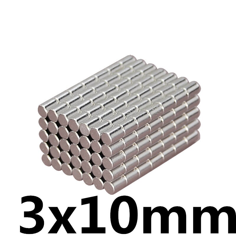 Super Sterke Rare Earth Magneten Neodymium 3x10mm Ronde Magneet N35 20Pcs