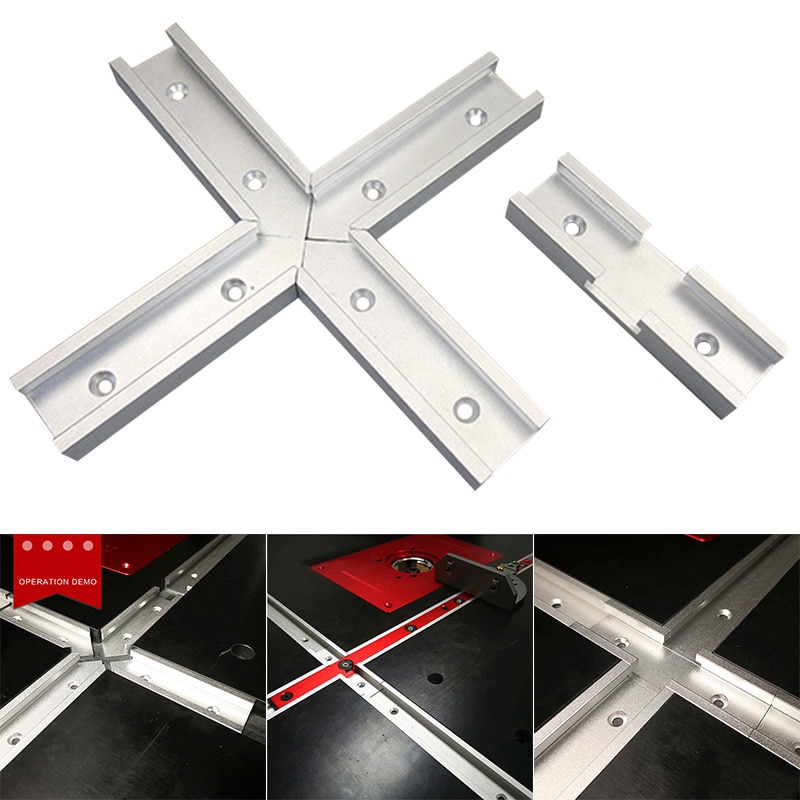 200mm croix t-track connecteur ensemble 30 Type t-slot onglet piste gabarit montage connecteur H88F