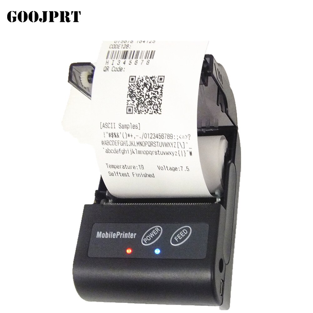GOOJPRT MTP-2Receipt Machine Portable Printer Wireless Bluetooth Thermal Printer With USB Port for Android iOS Supermarket Club
