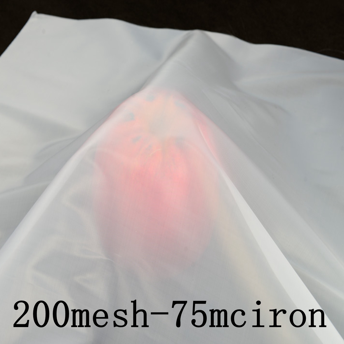 Colador de malla de seda blanca, tela de red de alta precisión, filtro de agua de nailon para cocina, para nueces, leche, miel y café: 200Mesh-75micron