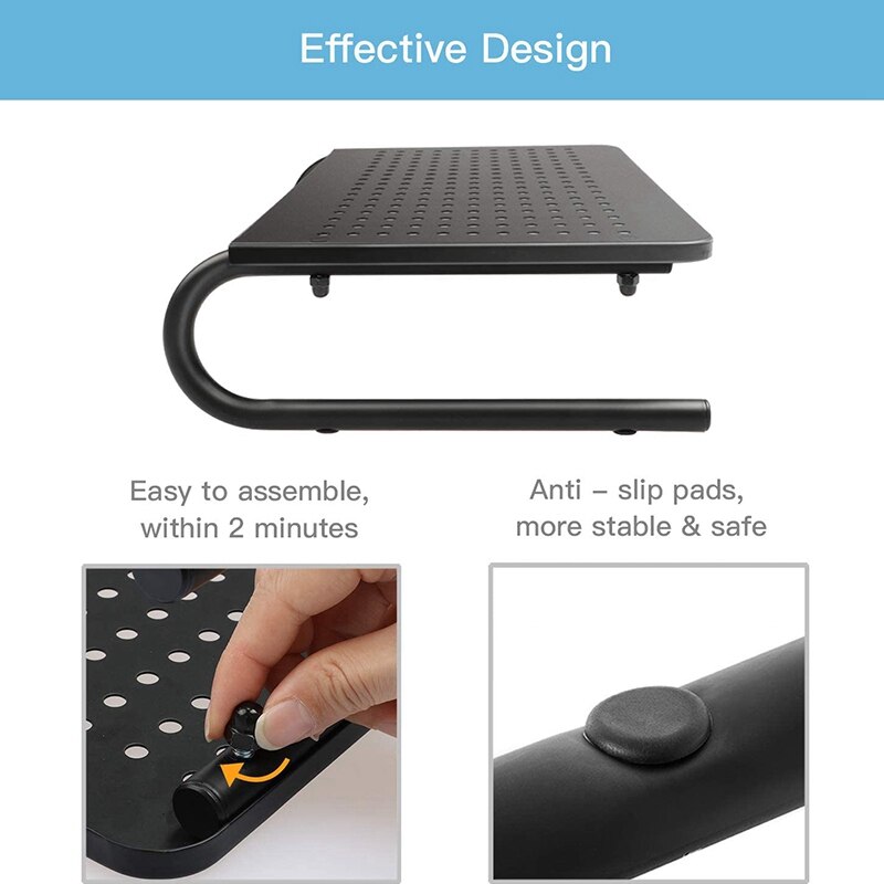 Computerskærm øget hyldestøtte base sn kontorartikler desktop opbevaringsboks tastatur organizer rack
