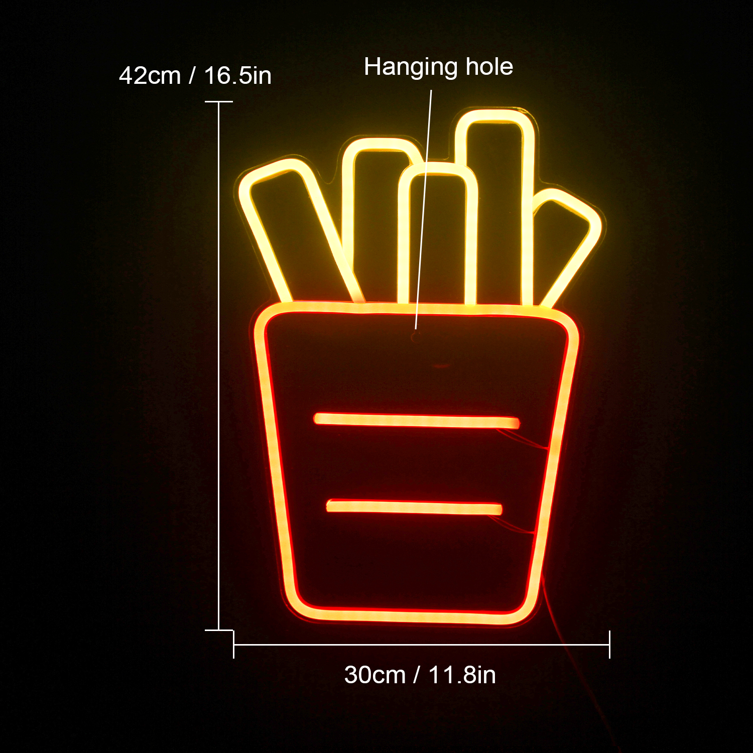 Ineonlife – lampe LED au néon en forme de Hamburger, interrupteur USB, luminaire décoratif d&#39;intérieur, idéal pour une fête, un Restaurant ou une boutique