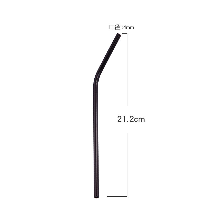 1 st Kleurrijke Rvs Stro Glas Rietjes Metalen Rietjes: 8