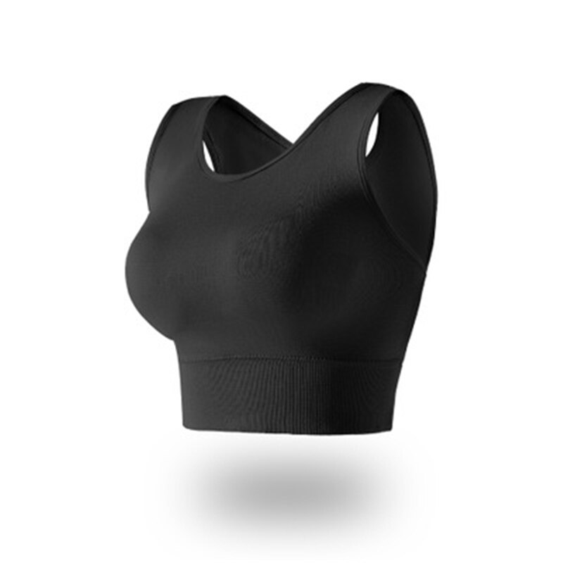 Chaleco de gimnasio para mujer, ropa interior deportiva sólida, transpirable, para correr, ropa activa, Tops de Yoga, sujetadores de entrenamiento elástico de talla libre para Fitness